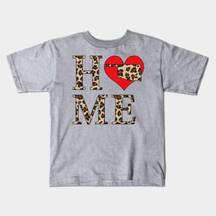 Oklahoma Home Leopard Print Kids T-Shirt